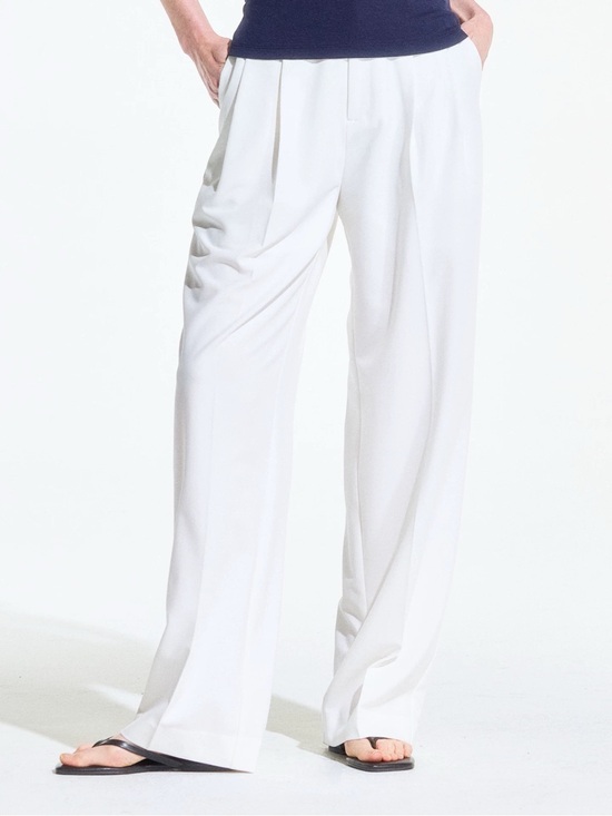 Pants - Wide Leg White Women's Trousers